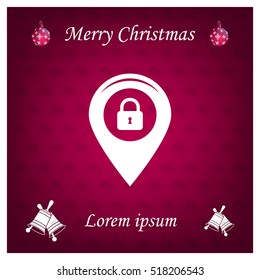 privacy lock icon, icon map pin.