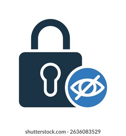 Privacy Lock Icon Mixed Vector Illustration