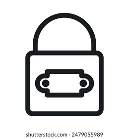 Privacy Lock Icon Perfect for Data Security and Protection