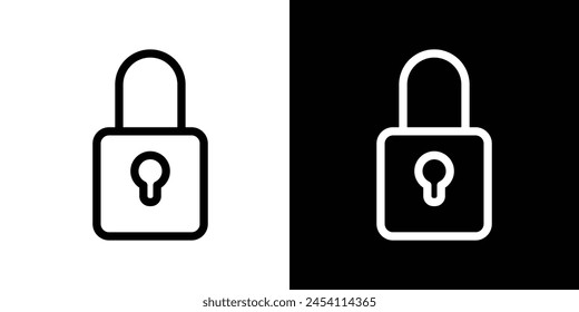 Privacy Lock Icon Set. Secure access and safeguard vector symbol.