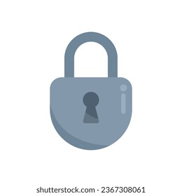 Privacy locker icon flat vector. Computer protect. Padlock security isolated