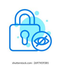 Privacy LockIcon In Shape Vector Illustration