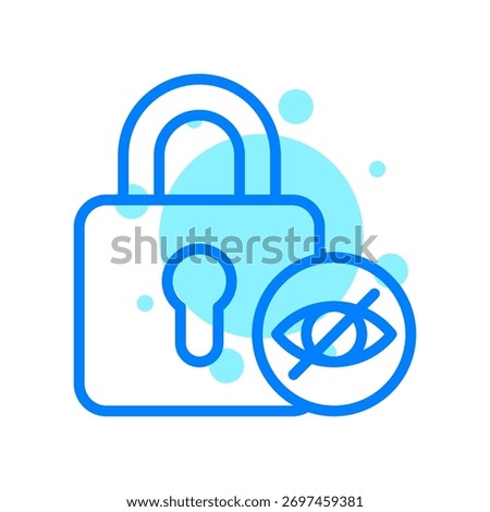 Privacy LockIcon In Shape Vector Illustration