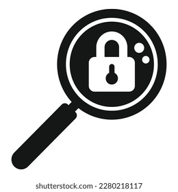 Privacy magnifier icon simple vector. Data protect. Personal safe