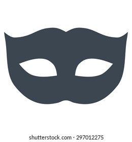 Privacy Mask icon from Primitive Set. This isolated flat symbol is drawn with smooth blue color on a white background, angles are rounded.