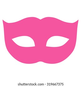 Privacy Mask icon from Primitive Set. This isolated flat symbol is drawn with pink color on a white background, angles are rounded.