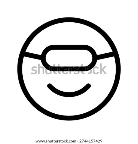 Privacy Mask Icon Vector Symbol Design Illustration