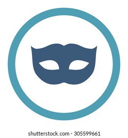 Privacy Mask vector icon. This rounded flat symbol is drawn with cyan and blue colors on a white background.