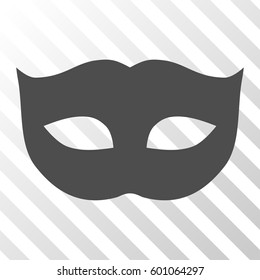 Privacy Mask vector pictograph. Illustration style is a flat iconic gray symbol on a transparent background.