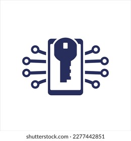 privacy and mobile security icon with a phone