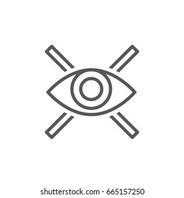 Privacy mode icon with security feature