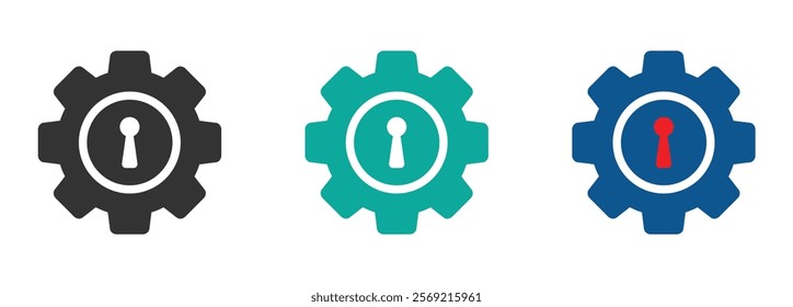 Privacy mode icons with security feature vector signs collection