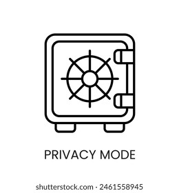 Icono de Vector de línea de modo de privacidad con trazo editable para su colocación en el embalaje del sistema de cámara cctv