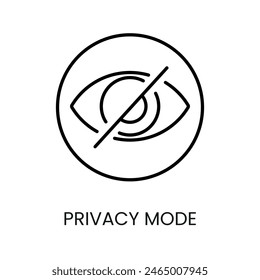 Privacy-Mode-Line-Vektorgrafik-Symbol mit editierbarem Strich für die Platzierung auf der Verpackung des CCTV-Kamerasystems