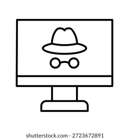 Gliederungssymbol für den Datenschutzmodus, Vektorgrafik
