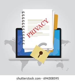 privacy online document locked data security protection