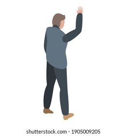 Persönliches Schutzsymbol. Isometrisch zum Schutz der Privatsphäre, Vektorsymbol für Webdesign einzeln auf weißem Hintergrund
