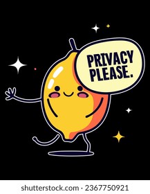Privacy Please Avocado Tshirt Design
