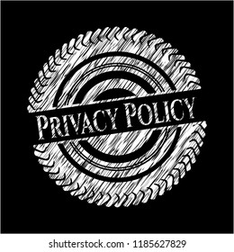 Privacy Policy chalkboard emblem written on a blackboard