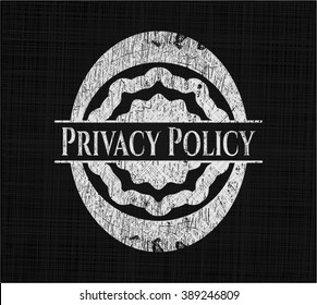 Política de privacidad con textura de pizarra