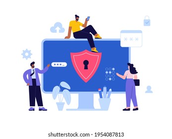 858 Login screen character Images, Stock Photos & Vectors | Shutterstock