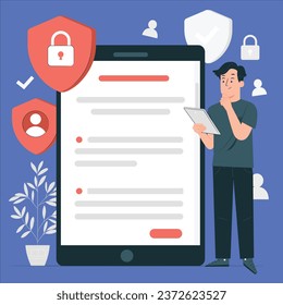 privacy policy concept vector design illustration