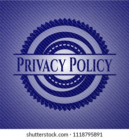Privacy Policy with denim texture