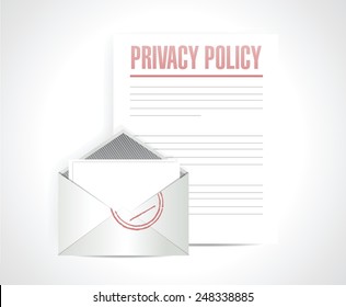 privacy policy documents illustration design over a white background