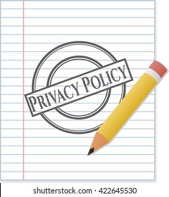 Privacy Policy drawn in pencil