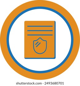 Privacy Policy Flat Two Colors Vector Icon Design