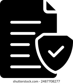 política de privacidad glyph icon ilustración Vector