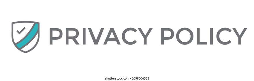 Privacy Policy graphic used for Header banner or web page w icon symbol