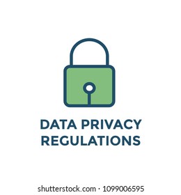 Privacy Policy graphic used for Header banner or web page w icon symbol