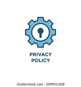 Privacy Policy graphic used for Header banner or web page w icon symbol