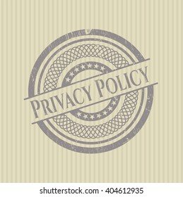 Privacy Policy grunge seal