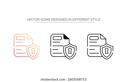 Privacy Policy icon design with white background stock illustration