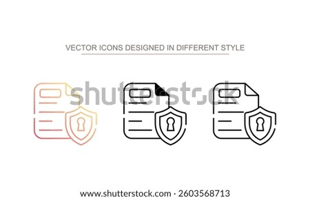 Privacy Policy icon design with white background stock illustration