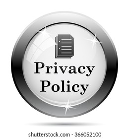 Privacy policy icon. Internet button on white background. EPS10 vector.