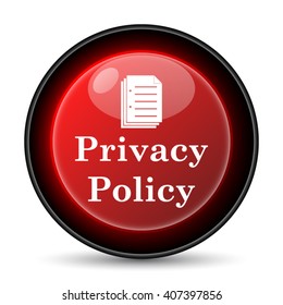 Privacy policy icon. Internet button on white background. EPS10 vector
