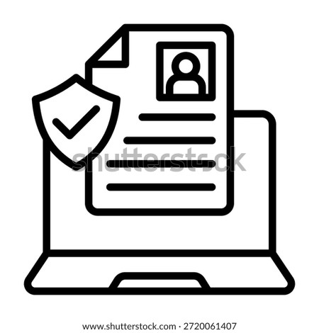 Privacy Policy Icon Line Style Vector Illustration