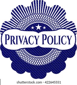 Privacy Policy with jean texture