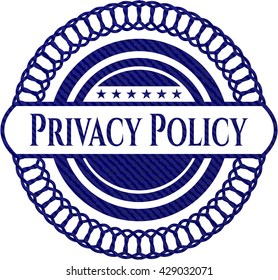 Privacy Policy with jean texture