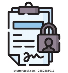 Icono de Vector moderno de Política de privacidad: Plantilla de símbolos de ilustración mínima para Web Diseño de interfaz de usuario de App móvil
