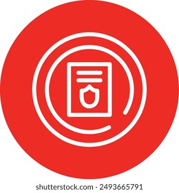 Privacy PolicyLine Multi Circle Vector Icon Design