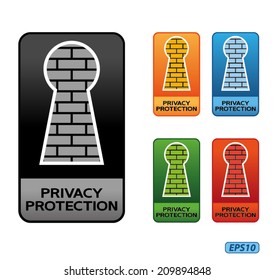 Privacy protection - guaranteed vector icon