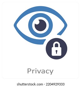 Privacy and protection icon concept