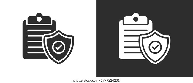 Privacy Protection Icon Set Vector Collection Isolated In Black And White