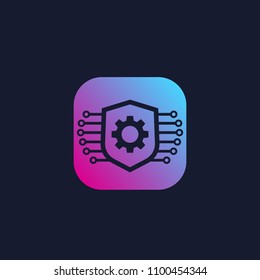 privacy protection settings icon, vector