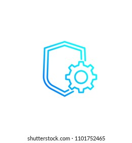 privacy protection settings line icon