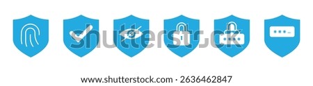 Privacy Protection Shield Lock Icon, shield security padlock icon, digital protection lock icon, encrypted shield padlock vector, cyber security shield icon
